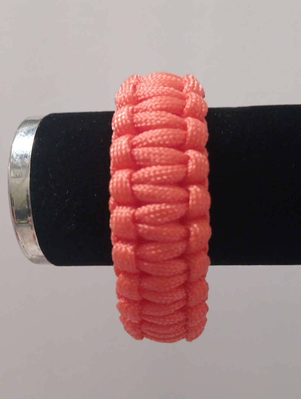 Handmade Paracord Bracelet in Bright Orange